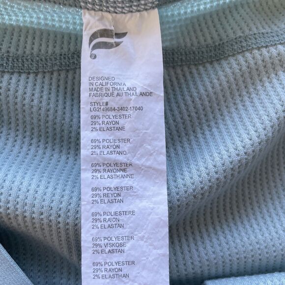 Fabletics Leggings Women's M Pull On Waffle Knit Mint Elastic Waist Athletic - Picture 5 of 10